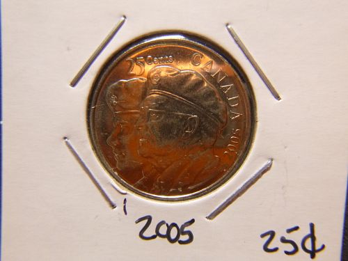 CANADIAN Year of the Veteran 2005 TWENTY FIVE CENTS
