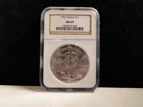 1992 American Silver Eagle - NGC MS 69