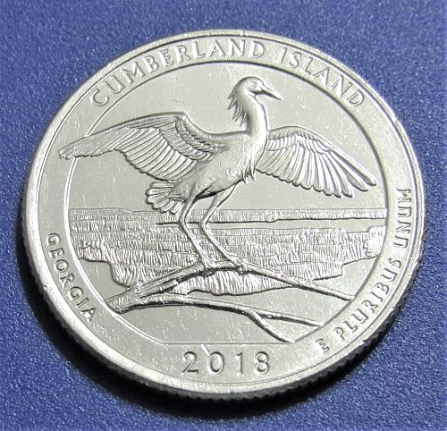 2018-D 25 Cents Cumberland Island Georgia National Park America Beautiful Quarte