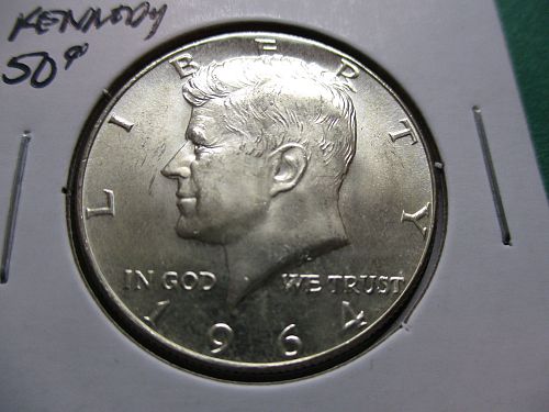 1964  MS61 Kennedy Half Dollar.  Item: 50 K64-15.