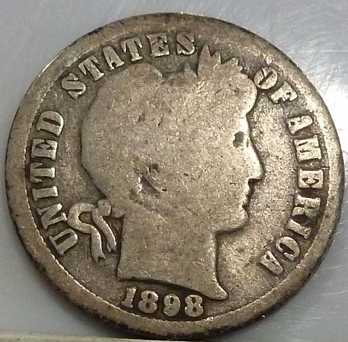 1898-O Grades GOOD Barber Dime (460-28)