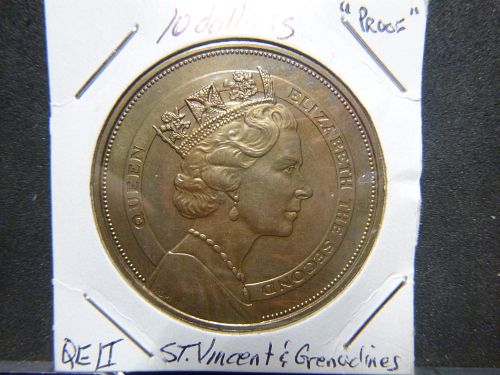 ISLE OF MAN 1985 SAINT LUCIA 10 DOLLARS