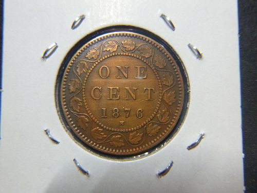 CANADA 1876 H LARGE CENT