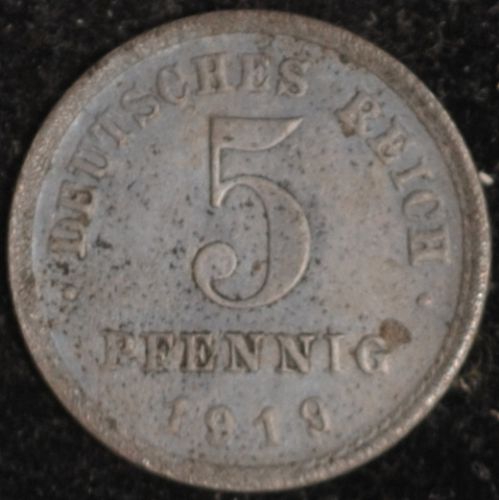 1919D Germany/Empire 5 Pfennig XF