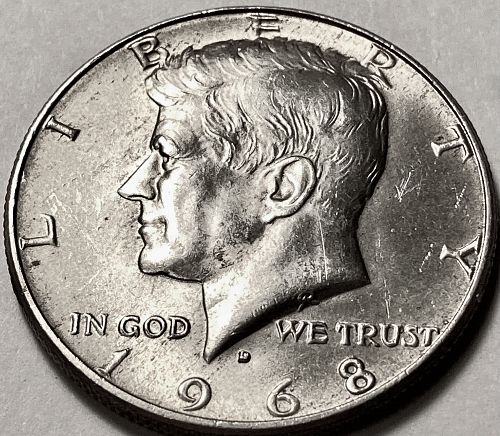 1968 D Kennedy Half Dollars