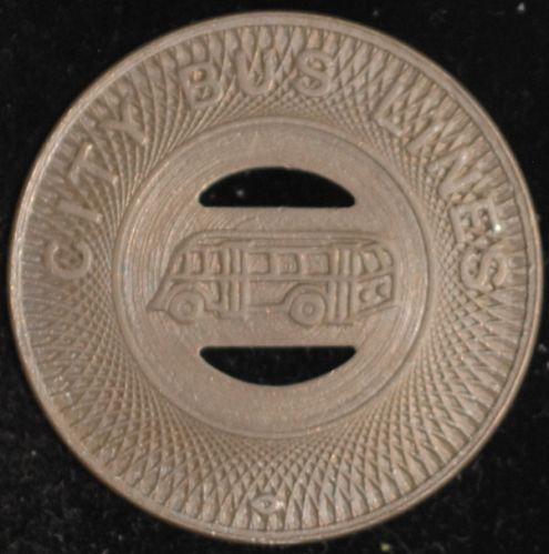 City Bus Lines (Jacksonville, Illinois) Fare Token IL 440B