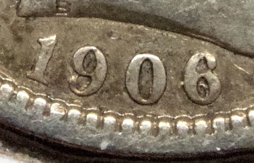 1906 P Barber Dime#11 RPD Variety