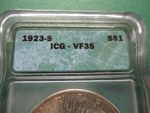 1923-S  VF35 Peace Dollar.  Item: DP 23S-07.