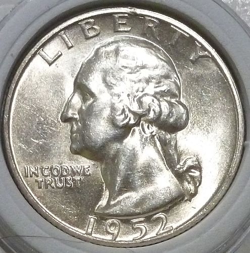 1952-S GEM BRILLIANT UNCIRCULATED Washington Quarter  BU # (475-34)