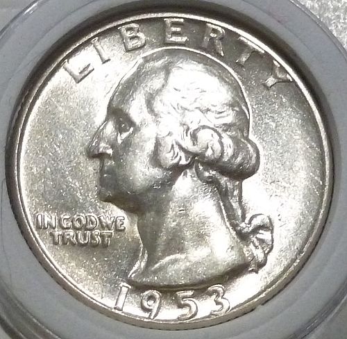 1953-P GEM BRILLIANT UNCIRCULATED Washington Quarter  BU # (475-01)