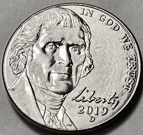 2019 D Jefferson Nickels