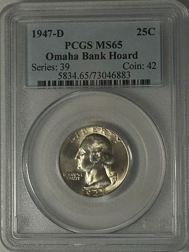 1947 D Washington Quarter  ***Omaha Bank Hoard***