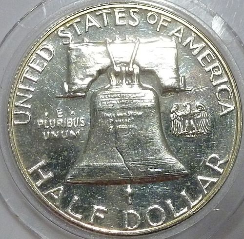 1958-P Gem PROOF Franklin Half Dollar With Full Bell Lines ( T-104)