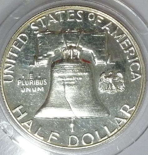 1958-P Gem PROOF Franklin Half Dollar With Full Bell Lines ( T-104)