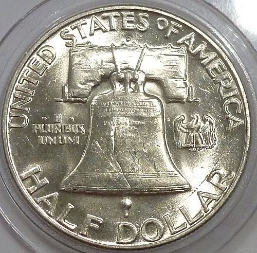 1950-D Gem Brilliant Uncirculated Franklin Half Dollar W-Full Bell Lines ( T-111