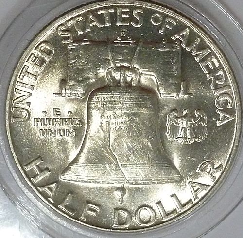 1950-D Gem Brilliant Uncirculated Franklin Half Dollar W-Full Bell Lines ( T-111