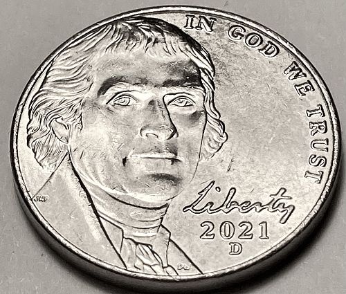 2021 D Jefferson Nickels