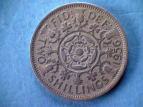 1956 GREAT BRITAIN FLORIN COPPER NICKEL