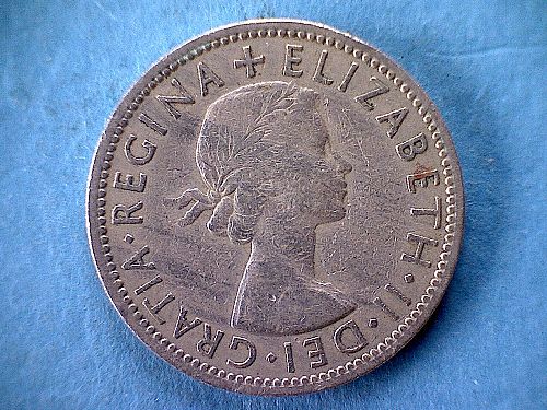 1956 GREAT BRITAIN FLORIN COPPER NICKEL