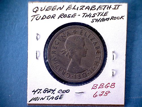 1956 GREAT BRITAIN FLORIN COPPER NICKEL