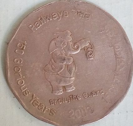 D)  .2003  india . 2 Rupees  circulated coin..150 Years Railway