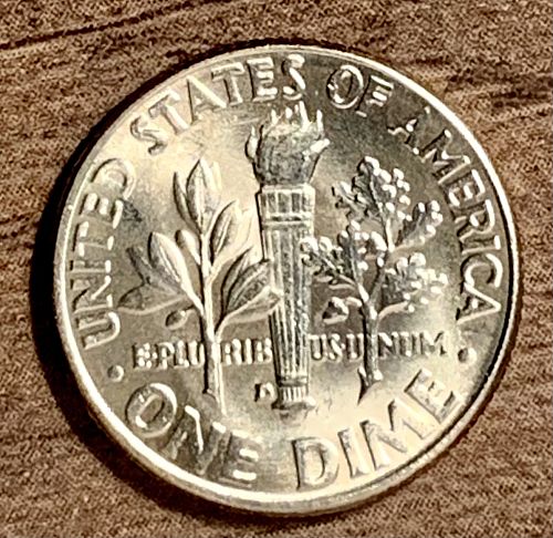 1960 D Roosevelt Dime. UNC R174