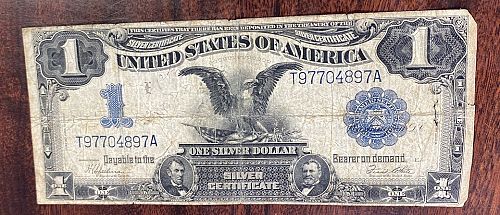 $1.00 1899 BLUE SEAL SILVER CERTIFICATE CIRCULATED