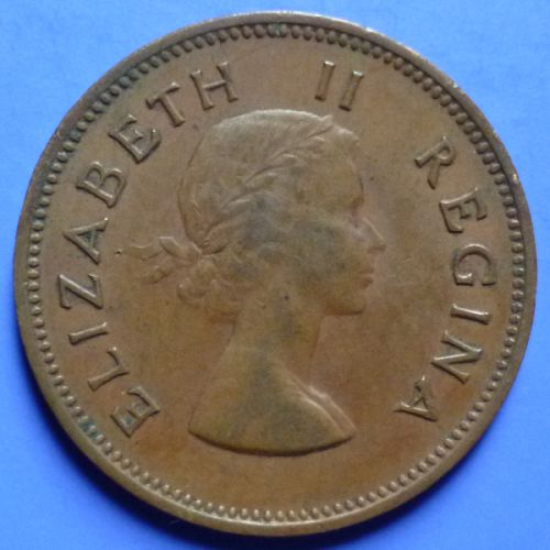 South Africa Suid Afrika 1/2 d Penny 1955 KM# 45