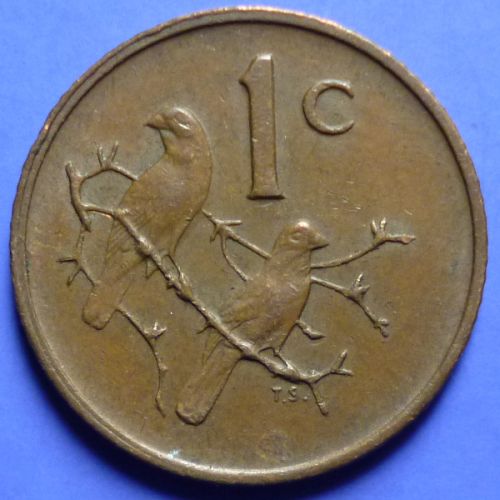 South Africa 1 Cent 1974 KM# 82
