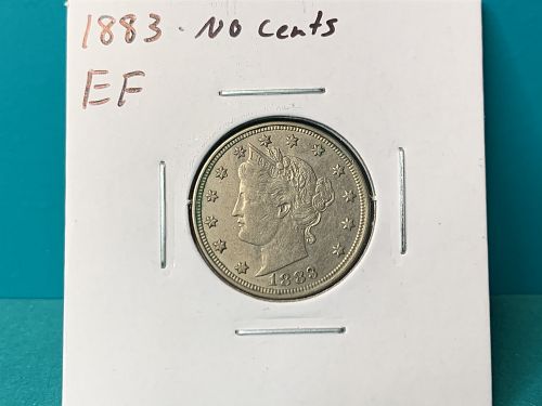 1883 Liberty “V” nickel- without “Cents”