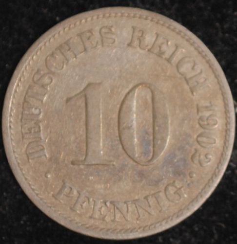 1902A Germany/Empire 10 Pfennig VF+