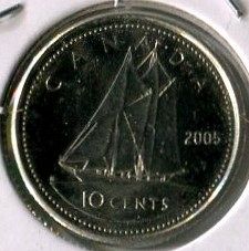 2005  Canada  -- DIME   --  EXTRA  FINE