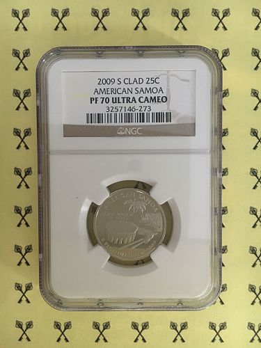 2009-S American Samoa Quarter NGC PF 70 Ultra Cameo with FREE GOLDBACK*