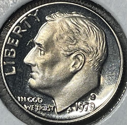 1979-S High Grade Lustrous Cameo Proof Roosevelt US Dime