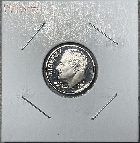 1995-S High Grade Deep Cameo Proof Roosevelt US Dime