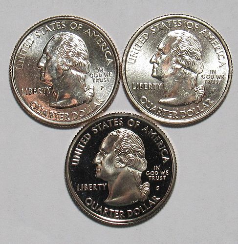 2002 P,D&S Indiana 50 States Quarters, BU and Proof