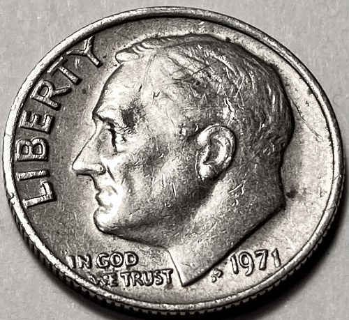 1971 P Roosevelt Dimes