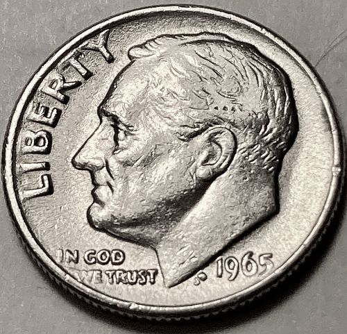 1965 P Roosevelt Dimes