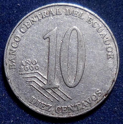 ✅2000 Ten Centavos Ecuador✅