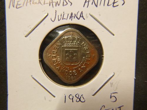 NETHERLANDS ANTILES JULIANA 1980 5 CENT