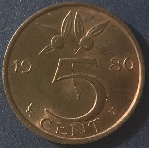 Netherlands - 1980 - 5 Cents [#4]