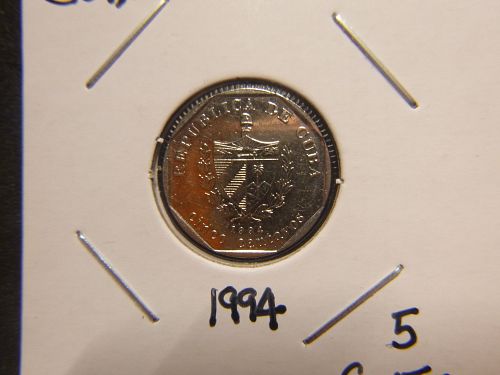 CUBA 1994 5 CENTAVOS