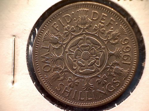 1966 GREAT BRITAIN "FLORIN" QUEEN ELIZABETH 11