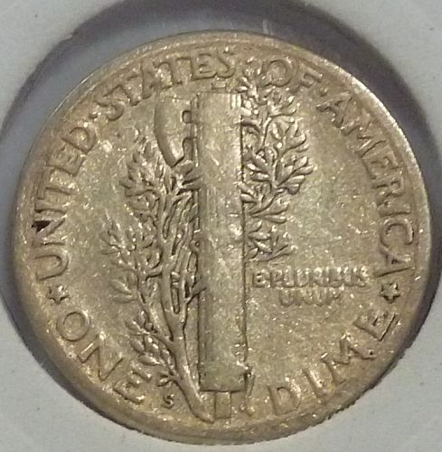 1925-S Fine MERCURY DIME( 430-05)