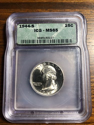 1944s Washington Quarter ICG graded MS-65  BEAUTIFUL