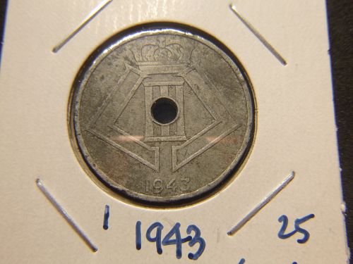 BELGIUM  1943  25 CENTIMES