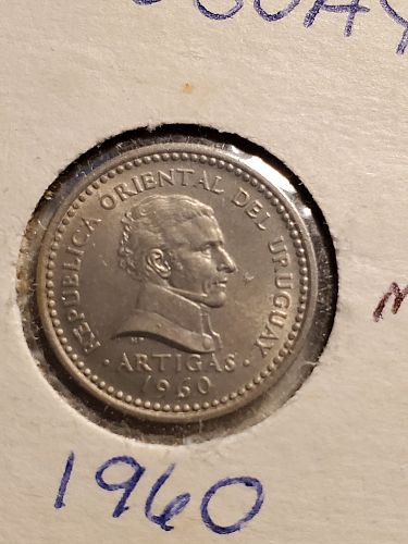 1960 Uruguay 25 Centesimos