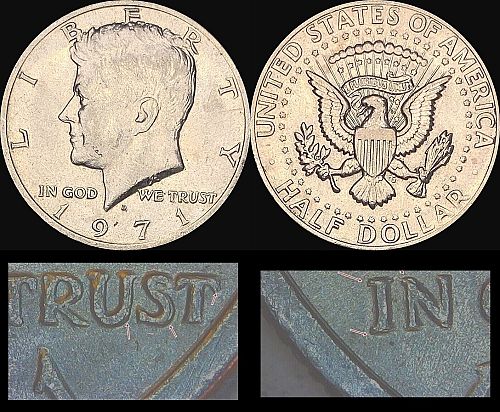 1971-D DDO KENNEDY HALF DOLLAR, FS-102, BEAUTIFUL COIN