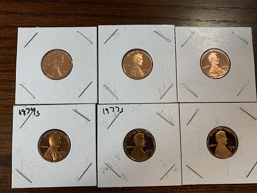1974s,77s,78s,86s,78s,89s, Lincoln Memorial Cent Proof Lot NICE