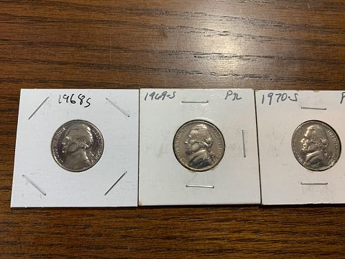 1968s,69s,70s Jefferson Nickel Proof NICE